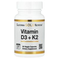 Thumbnail for Lake Avenue Nutrition, Vitamin D3 + K2, 60 Veggie Capsules