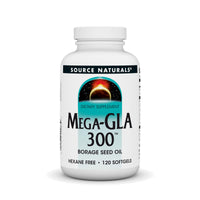 Thumbnail for Source Naturals Mega-GLA 300 - Borage Seed Oil That is Hexane-Free - 120 Softgels