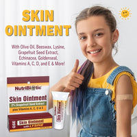 Thumbnail for NutriBiotic – Skin Ointment .5 Fl Oz | with GSE, Lysine, Beeswax, Echinacea, Goldenseal, Vitamin E & More | for Minor Skin Irritations & to Support Healthy Tissue | Made without Gluten & GMOs