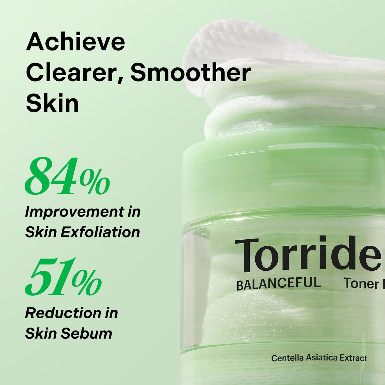 Torriden BALANCEFUL Toner Pad (60 Pads) | Daily Exfoliating Pads with PHA & LHA for Oily, Combo, and Sensitive Skin | 5D CICA, Panthenol