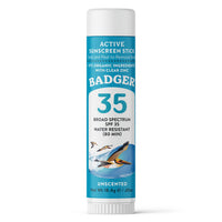 Thumbnail for Badger Mineral Sunscreen Face Stick SPF 35, 97% Organic Unscented Zinc Oxide Travel Sunscreen, Coral Reef Safe Travel Size Stick, .65 oz
