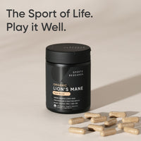 Thumbnail for Sports Research® Organic Lion's Mane Mushroom Supplement 1800mg - Brain Health, Focus & Cognitive Supports - USDA Certified Organic · Non-GMO · Vegan - 90 Count Capsules
