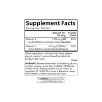 Thumbnail for Carlson - A & D, 25000 IU (7500 mcg RAE) Vitamin A, 1000 IU (25 mcg) Vitamin D, Vision Support, Skin Health, 250 Softgels