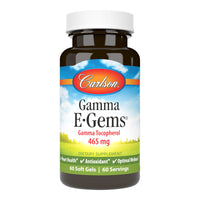 Thumbnail for Carlson - Gamma E-Gems, Gamma Tocopherol 465 mg, Heart Health & Optimal Wellness, Antioxidant, 60 Soft gels