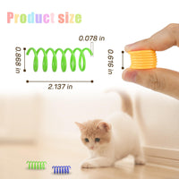 Thumbnail for Andiker Interactive Cat Spiral Creative Spring Toy to Kill Time and Keep Fit, Sturdy and Heavy Plastic for Swatting, Biting, Hunting Kitten Toys, Colorful, 12 pcs