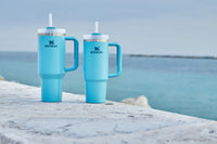 Thumbnail for Stanley Quencher H2.0 Tumbler with Handle and Straw 40 oz | Flowstate 3-Position Lid | Cup Holder Compatible for Travel | Insulated Stainless Steel Cup | BPA-Free | Pool