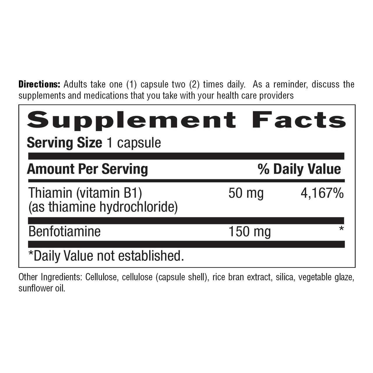 Country Life Benfotiamine with Thiamin, Nerve Health Support, 150mg, 60 Vegetarian Capsules, Certified Gluten Free, Certified Vegan