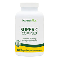 Thumbnail for NaturesPlus Super C Complex - 180 Capsules - 1000mg Vitamin C + 500mg Bioflavonoids - Vegan, Gluten Free - 90 Servings