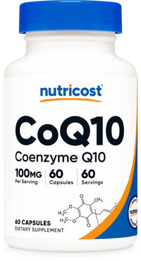 Thumbnail for Nutricost CoQ10 100mg, 60 Vegetarian Capsules, 60 Servings - Coenzyme Q10