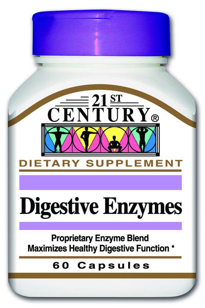 21st Century Digestive Enzymes Capsules, 60 Count (Pack of 3)