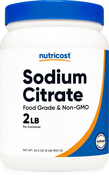 Nutricost Sodium Citrate Powder 2LB (32.4oz) - Food Grade, Non-GMO - Emulsifier, Natural Flavor Enhancer, Food Preservant
