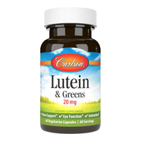Thumbnail for Carlson - Lutein & Greens, 20 mg, Vision Support & Eye Function, Antioxidant, 60 Vegetarian Capsules