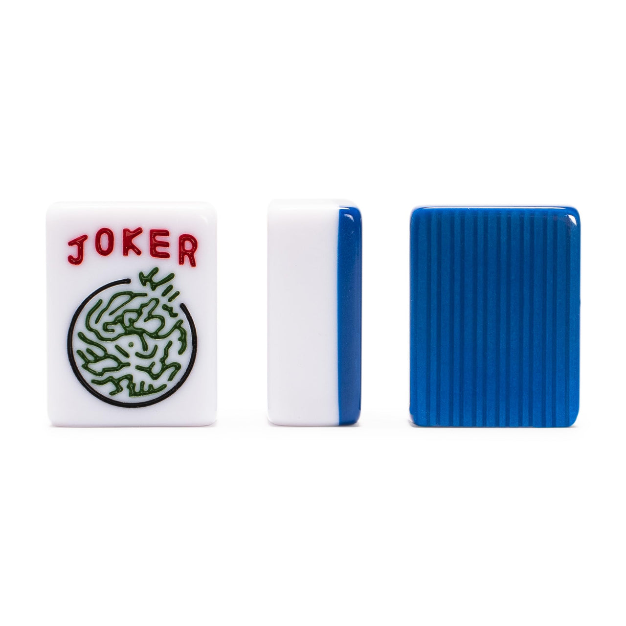 Yellow Mountain Imports American Mahjong Set, Harbor Tide with Beige and Blue Canvas Tote Bag - 4 All-in-One Racks with Pushers, Wright Patterson Scoring Coins, Dice, & Wind Indicator