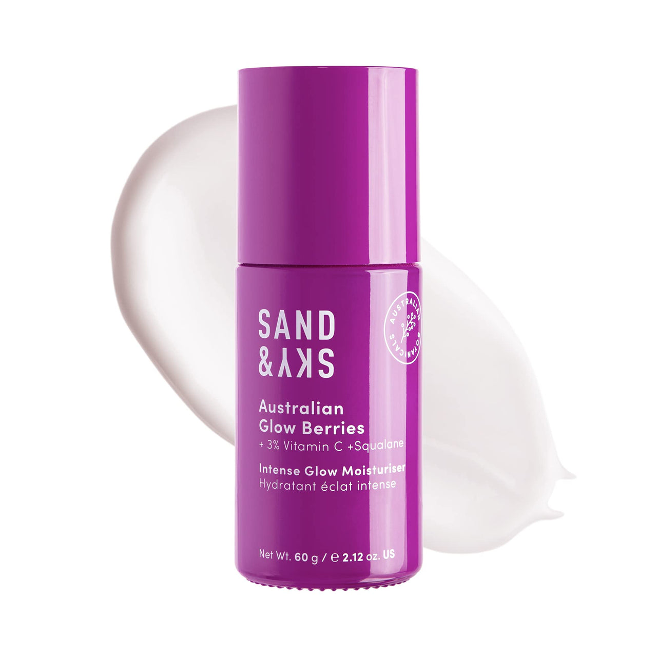 Sand & Sky Vitamin C Face Moisturizer with Vitamin C Serum & Squalane - Brightening Face Cream for Dull Skin, Anti-Aging Moisturizer with Kakadu Plum, 1.7 oz