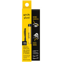 Thumbnail for got2b Glued 2-in-1 Brow Gel & Edge Control, 0.54 Fl Oz, Strong Hold Styling Eyebrow Gel and Hair Mascara for Flyaways and Frizz with Castor Oil, Sweat-Resistant with Quick Dry, Clear Finish