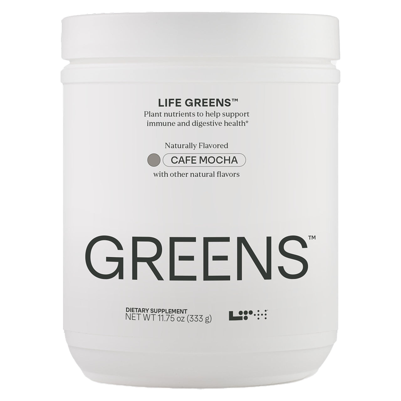 LTH Life Greens - Premium Superfood Powder with Probiotics, Enzymes, Phytonutrients & Fiber from Over 40 Fruits & Vegetables - Supports Antioxidants & Immune Health - Cafe Mocha, 11.75 oz