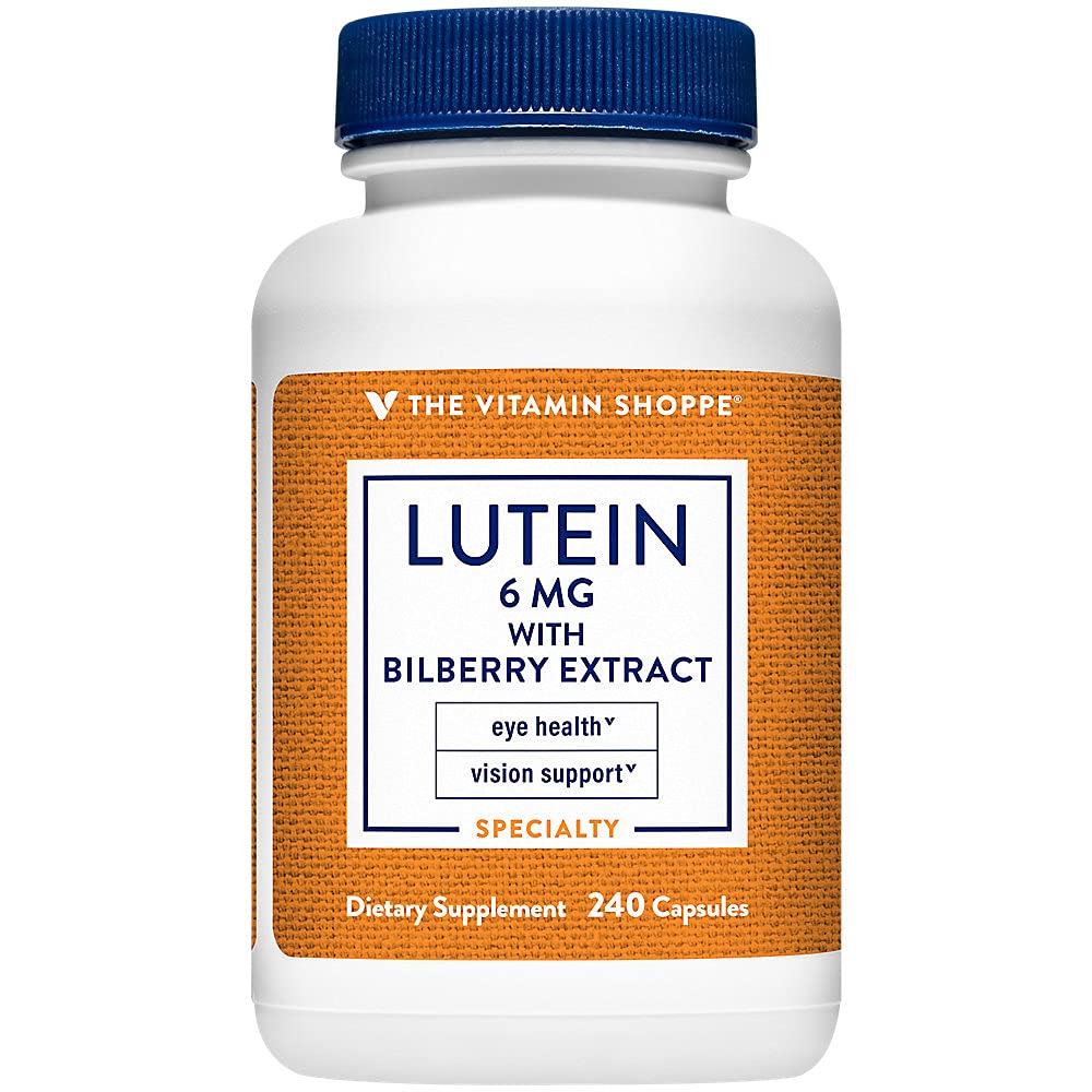 The Vitamin Shoppe Lutein - Eye Health, Vision Support & Blue Light Protection, Carotenoid Antioxidant (240 Capsules)