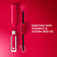 Thumbnail for NYX PROFESSIONAL MAKEUP Shine Loud, Long-Lasting Liquid Lipstick with Clear Lip Gloss - On A Mission (Blue Red)