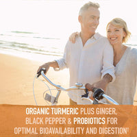 Thumbnail for Garden of Life Organics Extra Strength Turmeric Inflammatory Response 120 Tablets-100Mg Curcumin (95% Curcuminoids) Black Pepper, Probiotics, Organic Non-GMO Vegan Gluten Free Herbal Supplement