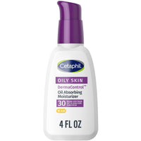 Thumbnail for Cetaphil DermaControl Oil Absorbing Moisturizer with SPF 30, For Sensitive, Oily Skin, 4 Fl oz, Absorbs Oil, Reduces Shine, Hydrates, Protects, No Added Fragrance