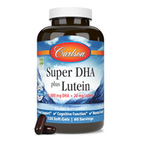 Thumbnail for Carlson - Super DHA Plus Lutein, 1000 mg DHA + 20 mg Lutein, 120 Softgels