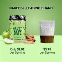 Thumbnail for Naked Oats - Apple Cinnamon Overnight Oats, 20g Whey Protein, Gluten-Free Oatmeal Instant Breakfast or Shake, High Protein Oatmeal, High Fiber Breakfast Shake, Non GMO, No Soy - 12 Servings
