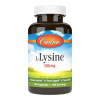 Thumbnail for Carlson Labs L-Lysine, 500mg, 100 Capsules