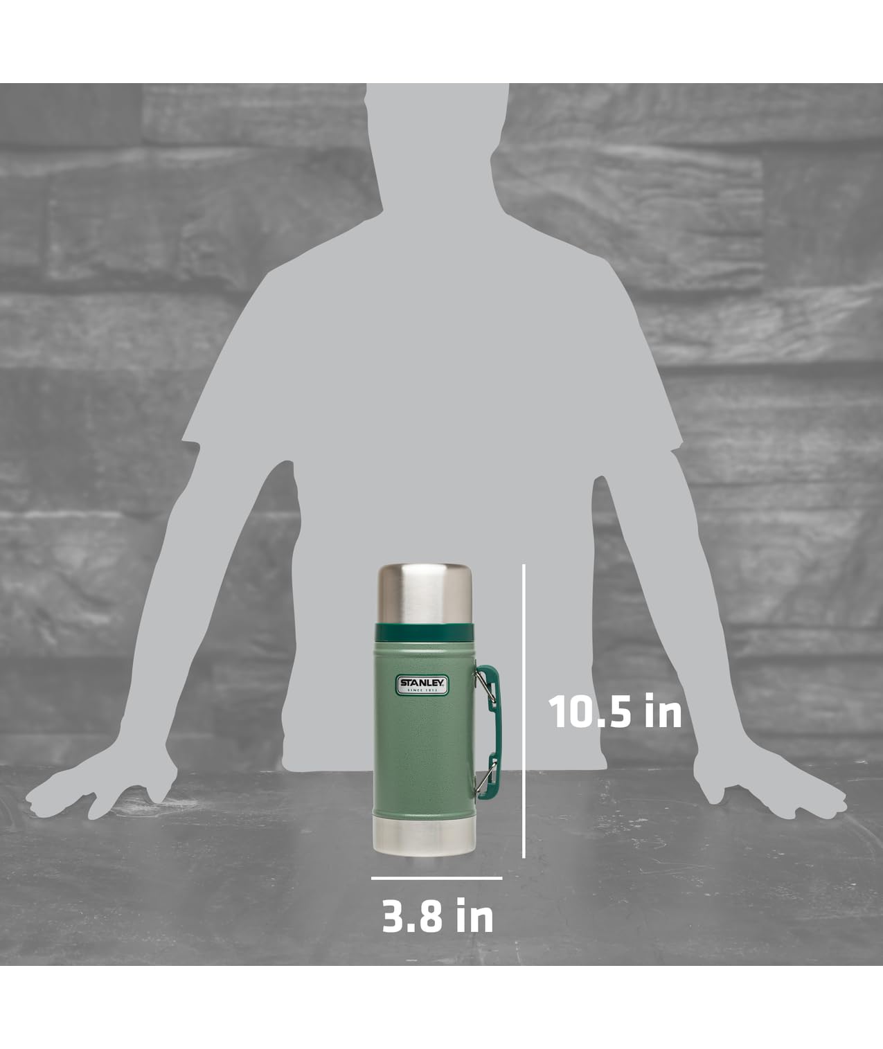 STANLEY Classic Legendary Vacuum Insulated Food Jar 17oz, 24oz – Stainless Steel, Naturally BPA-free Container – Keeps Food/Liquid Hot or Cold for 15 Hours – Leak Resistant, Easy Clean