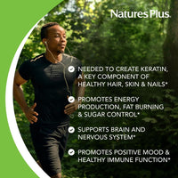 Thumbnail for NaturesPlus Biotin 10,000 mcg - 90 Sustained-Release Tablets - Hair, Skin & Nail Support - High-Potency B Vitamin - Vegetarian, Gluten Free - 90 Servings