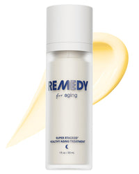 Thumbnail for Remedy for Healthy Aging - Retinal, Resveratrol, Glycolic Acid, Argireline, Ferulic Acid, Matrixyl 3000 - Anti-Aging Treatment for Wrinkles, Uneven Texture & Tone - By Dermatologist Dr. Shah