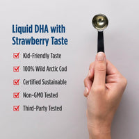 Thumbnail for Nordic Naturals Children’s DHA, Strawberry - 16 oz for Kids - 530 mg Omega-3 with EPA & DHA - Brain Development & Function - Non-GMO - 192 Servings