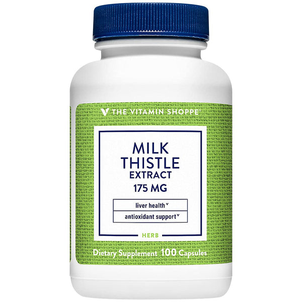 The Vitamin Shoppe Milk Thistle 175 MG - Liver Health Support, Detoxification & Antioxidant Protection (100 Capsules)