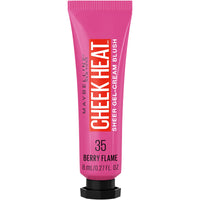Thumbnail for Maybelline Cheek Heat Gel-Cream Blush Makeup, Lightweight, Breathable Feel, Sheer Flush Of Color, Natural-Looking, Dewy Finish, Oil-Free, Berry Flame, 1 Count