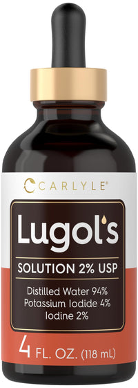 Thumbnail for Carlyle Lugols Iodine 2 Percent | 4 fl oz (Pack of 1) | Potassium Iodide and Iodine Solution 2% Liquid Drops