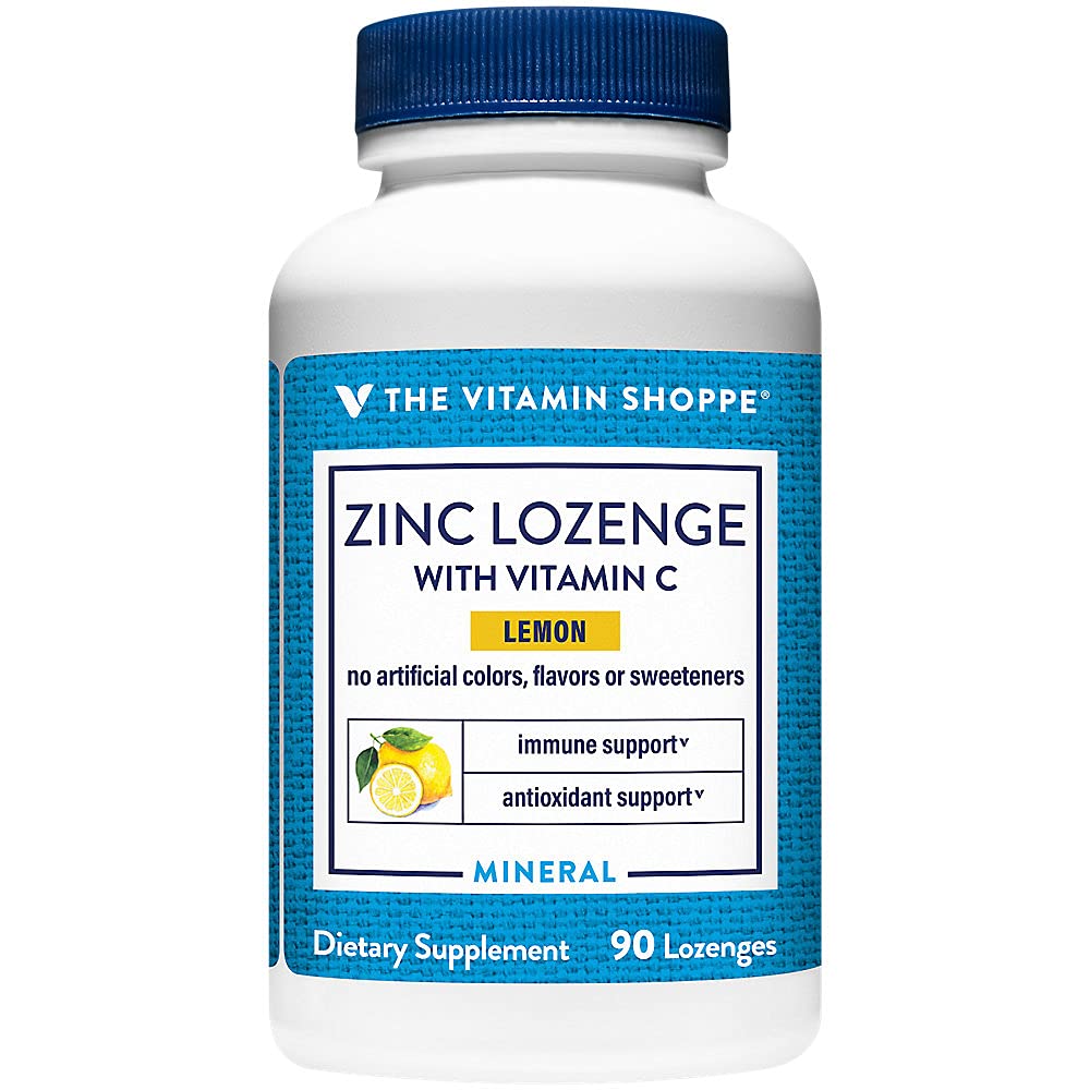 Zinc Lozenge with Vitamin C - Immune Support - Lemon (90 Lozenges)