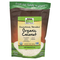 Thumbnail for NOW Foods, Organic Coconut, Unsweetened and Shredded, No Added Colors, Flavors or Preservatives, 10-Ounce (Packaging May Vary)
