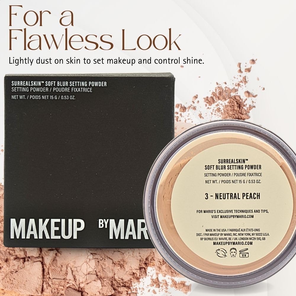 Makeup By Mario SurrealSkin Soft Blur Setting Powder - 3 Neutral Peach