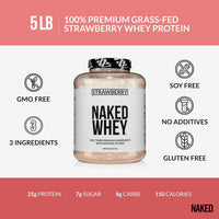 Thumbnail for NAKED Strawberry Whey Protein Powder 5LB (61 Servings) + PB Powdered Peanut Butter 1.5LB (45 Servings) – Bulk; Grass-Fed; Non-GMO; Gluten Free; Soy Free; Vegan
