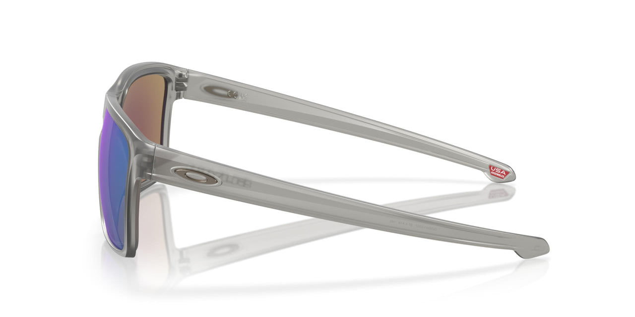 Oakley Men's Sliver Xl 0OO9341 Polarized Iridium Rectangular Sunglasses, MATTE GREY INK, 57 mm