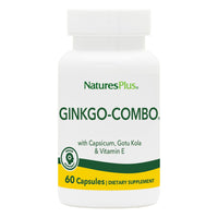 Thumbnail for NaturesPlus Ginkgo-Combo - 60 Capsules - Cognition Support Supplement - Allergen Free, Vegetarian, Gluten Free - 60 Servings