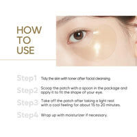 Thumbnail for Petitfee Gold Hydrogel Eye Patch 60ea (30pairs) - 24k Gold Eye Mask for Moisturizing, Glowy Skin, Hydrating, Skin Elasticity, Youthful Complexion, Ginseng, Collagen