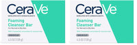 Thumbnail for CeraVe Foaming Cleanser Bar, Soap-Free Body and Face Cleanser Bar for Oily Skin, Fragrance Free, 4.5 Ounce (Pack of 2)