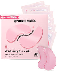 Thumbnail for grace & stella Award Winning Under Eye Mask - Reduce Dark Circles, Puffy Eyes, Undereye Bags, Wrinkles - Gel Under Eye Patches - Birthday Gifts for Mom - Vegan Cruelty-Free (48 Pairs, Pink)