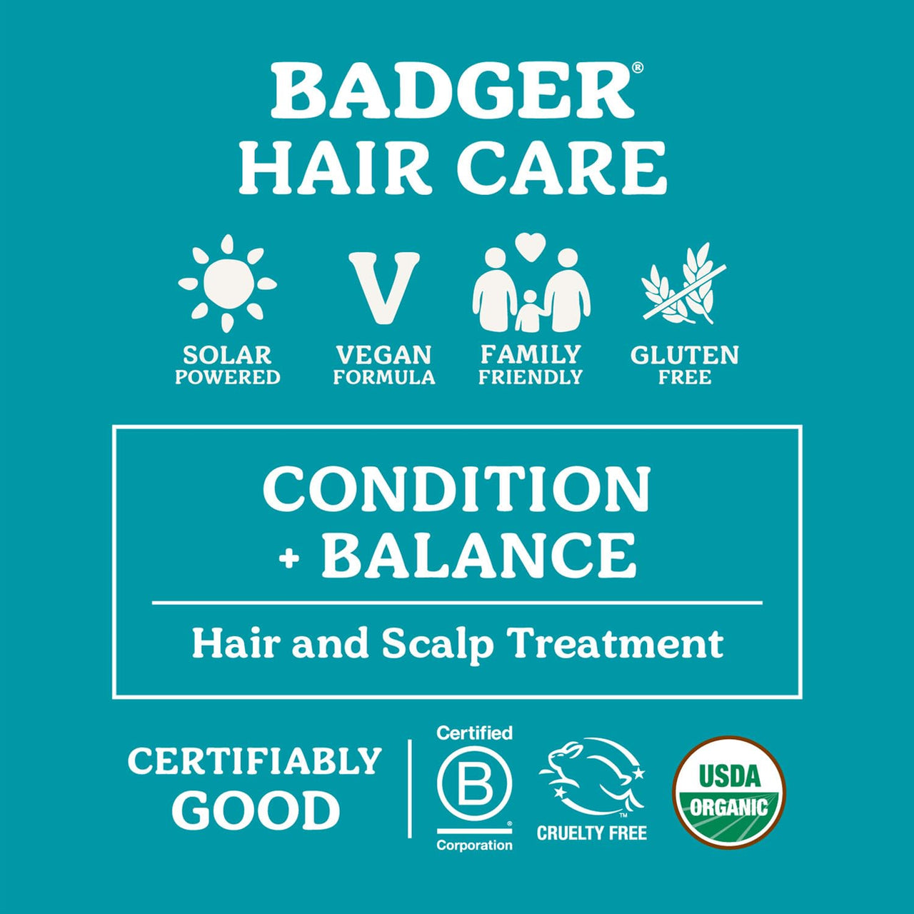 Badger Organic Argan Hair Oil, Ultra Light Dry Hair Oil for a Healthy Shine, Organic Abyssinian Oil, Moroccan Argan Oil & Coconut Oil Protect & Repair Hair, 2 fl oz Glass Bottle