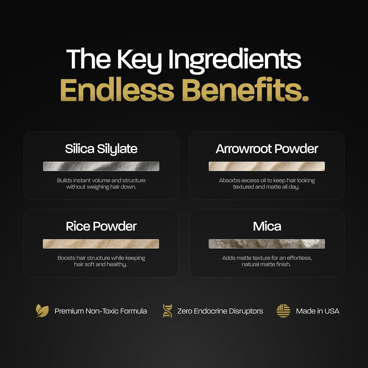 BASED Hair Texturizing Powder, Lightweight & Volumizing Hair Styling Powder with Matte Finish, Add Texture to Hair with Medium Hold, For Short to Medium Hair, (1.69oz Bottle, 2.5 Gram Fill, Pack of 3)