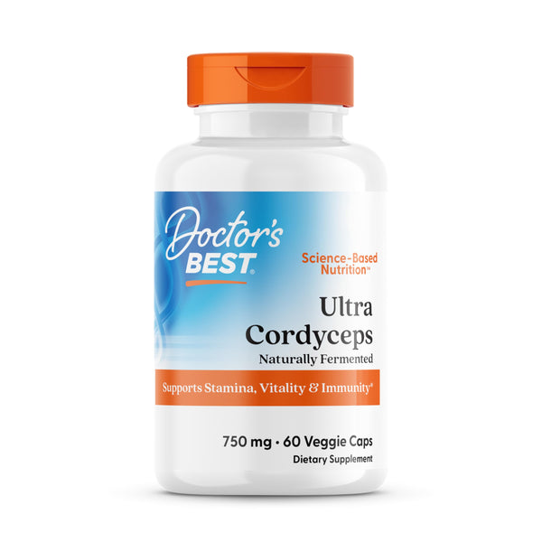 Doctors Best Ultra Cordyceps, Supports Stamina, Vitality & Immunity, Naturally Fermented Cordyceps, Vegan 60 Veggie Caps