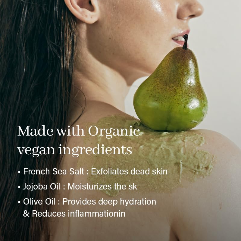 Arencia Fresh Cloud Sea Salt Body & Scalp Scrub (Green) - Exfoliant, Bump Eraser For Silky Smooth Skin, Korean Skin Care