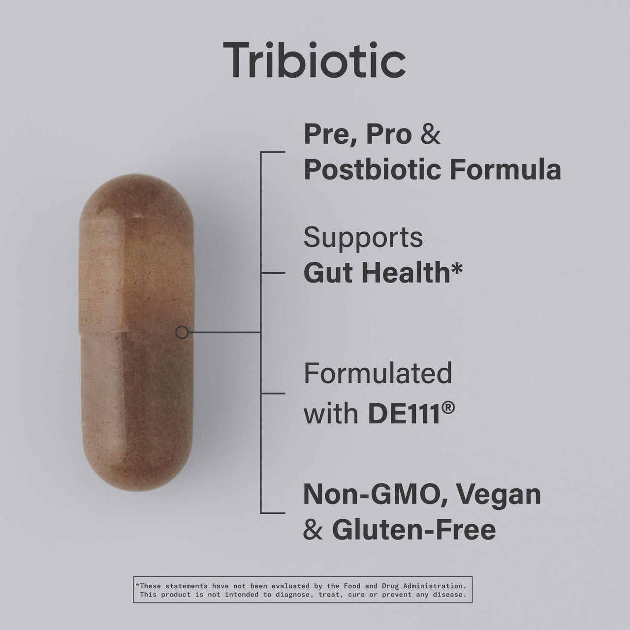 Sports Research® Tribiotic, 3-in-1 Tribiotic - Fermented Gut Health Tribiotic with 10 Billion CFU - Supports Digestion, Microbiome Support - Non-GMO, Vegan & Gluten Free - 30 Liquid Veggie Capsules