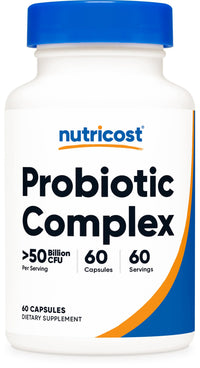 Thumbnail for Nutricost Probiotic Complex - 50 Billion CFU, 60 Capsules - Probiotic for Men and Women - Vegetarian Capsules, Non-GMO, Gluten Free