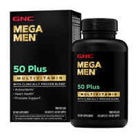 Thumbnail for GNC Mega Men 50 Plus Multivitamin | Antioxidants | Heart Health | Prostate and Circulatory Support | 120 Count